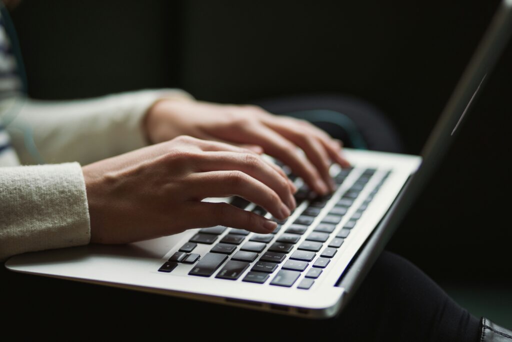 Hands on a keyboard