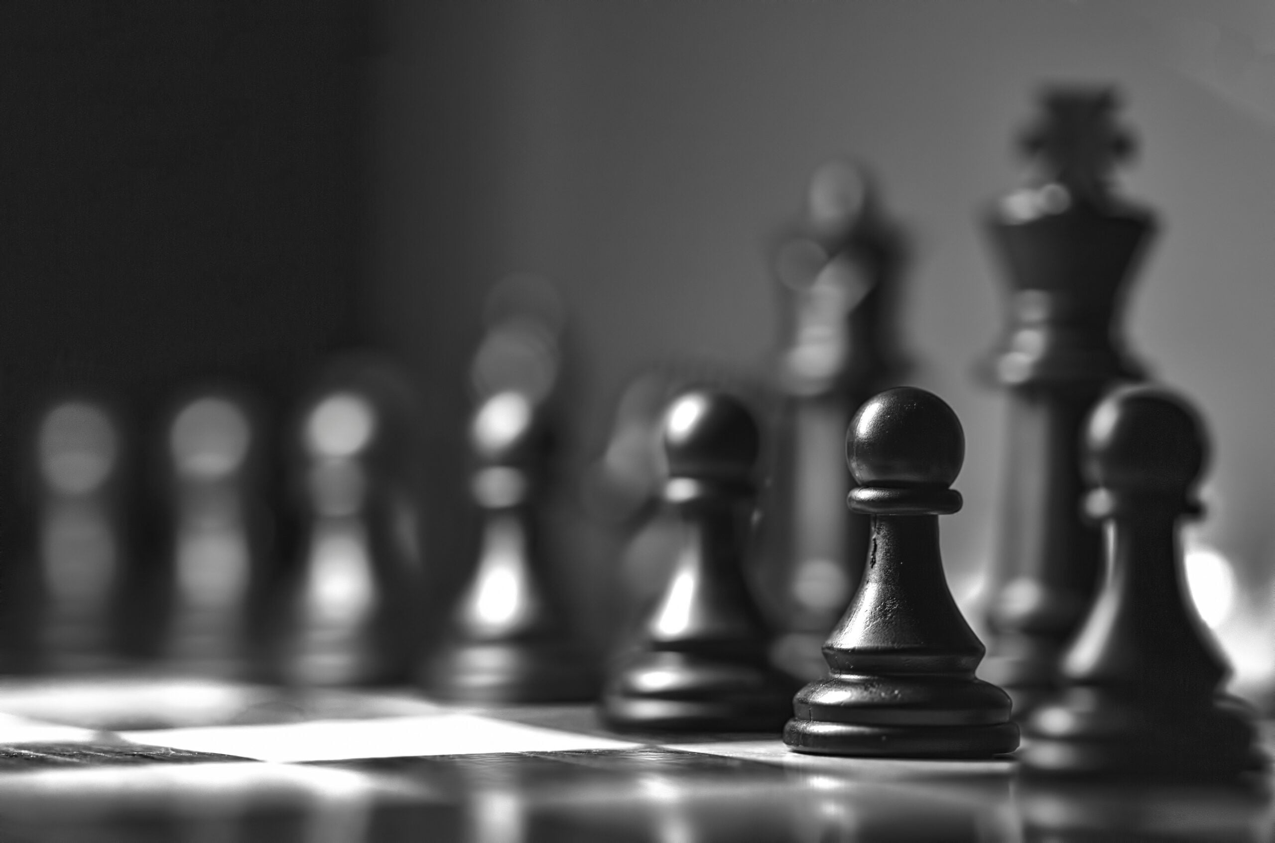 Chess pieces to display strategy in action