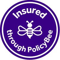 Purple PolicyBee Insurance badge